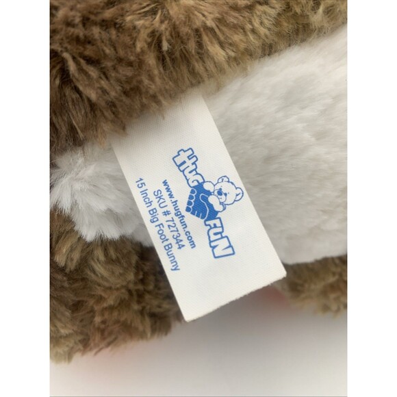 Way To Celebrate "Way to Celebrate!  Large Bigfoot Bunny Plush Toy, Brown - Picture 7 of 7